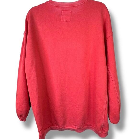 Aerie Real Crew Crewneck Terry Cloth Oversized Embroidered Heart Sweatshirt - Picture 4 of 5